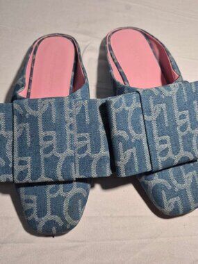 Women’s Denim Bow Slip‑Ons – Cute, Comfy & Size #7–8